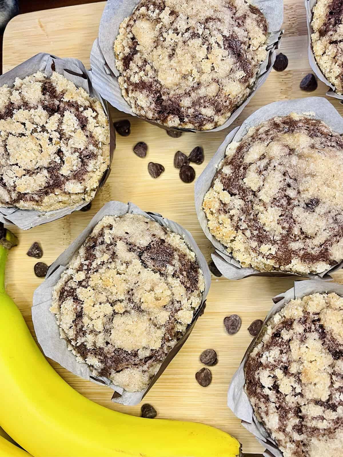 Double Chocolate Banana Muffins